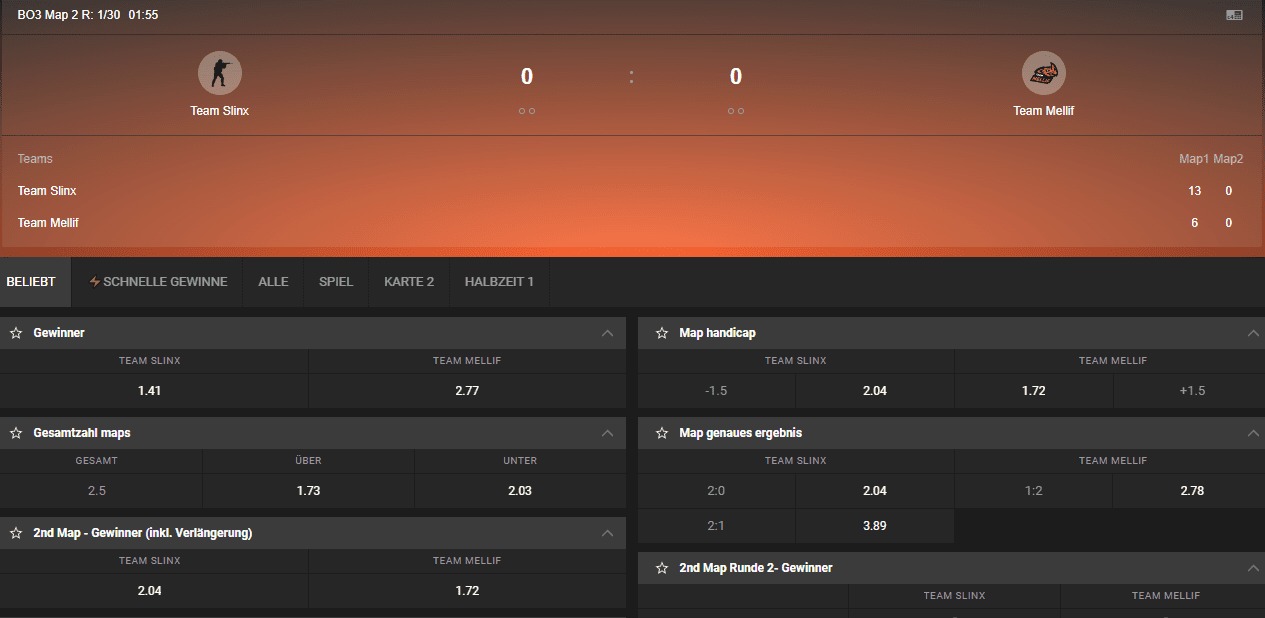 GGBet CSGO eSports Wetten